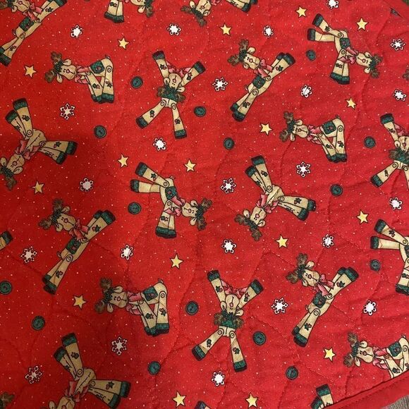 Daisy kingdom Reindeer Rudi Christmas placemats circle rectangle double sided - Picture 3 of 6